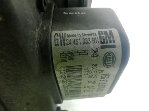  24451033RH FARO DERECHO OPEL ASTRA H (A04)|Desguaces La Cabaña