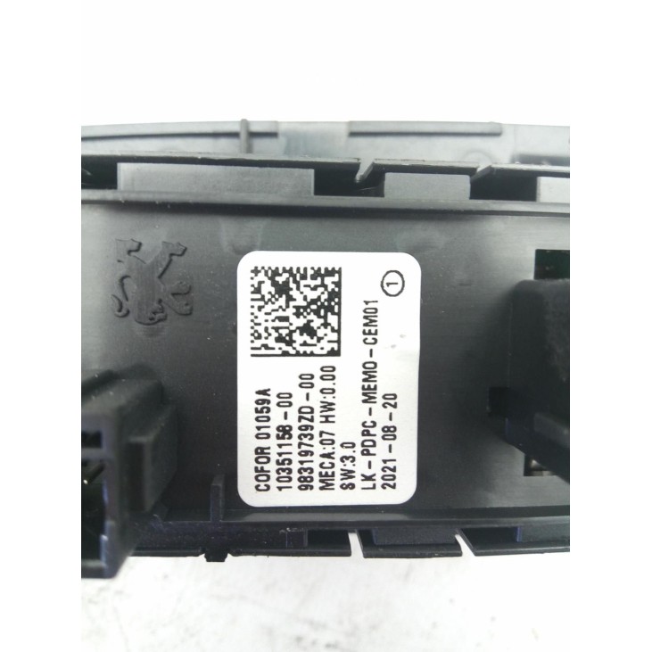 98319739ZD MANDO ELEVALUNAS PUERTA LAT DEL IZQ PEUGEOT 3008 SUV (M_) |Desguaces La Cabaña