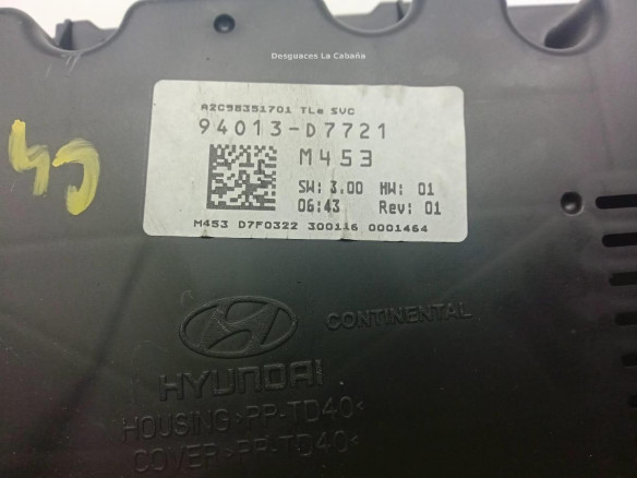  94013D7721 CUADRO INSTRUMENTOS HYUNDAI TUCSON (TL)|Desguaces La Cabaña