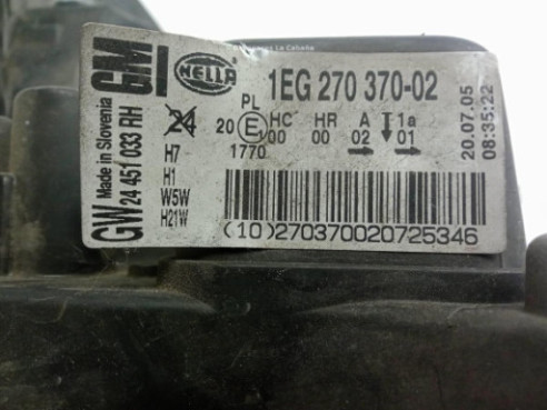 93178636 FARO DERECHO OPEL ASTRA H (A04)|Desguaces La Cabaña
