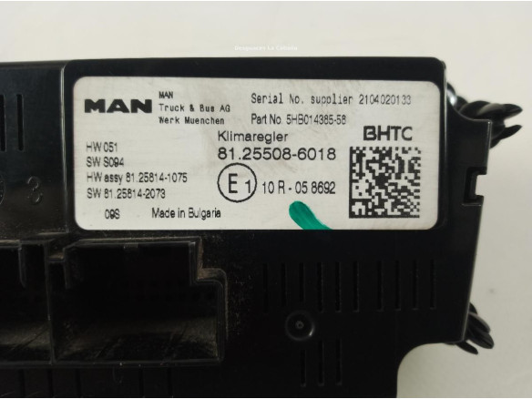 81255086018 MANDO CLIMA MAN TGX II|Desguaces La Cabaña