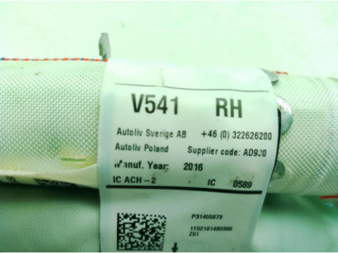 322626200 AIRBAG CORTINA DER VOLVO S90 II (234)|Desguaces La Cabaña