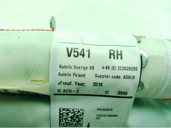 322626200 AIRBAG CORTINA DER VOLVO S90 II (234)|Desguaces La Cabaña