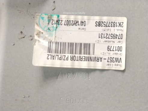   ELEVALUNAS PUERTA LAT DEL DER VW CADDY III Furgón (2KA, 2KH, 2CA, 2CH)|Desguaces La Cabaña