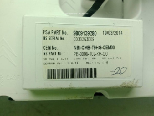  9809139280 CUADRO INSTRUMENTOS PEUGEOT 308 SW II|Desguaces La Cabaña