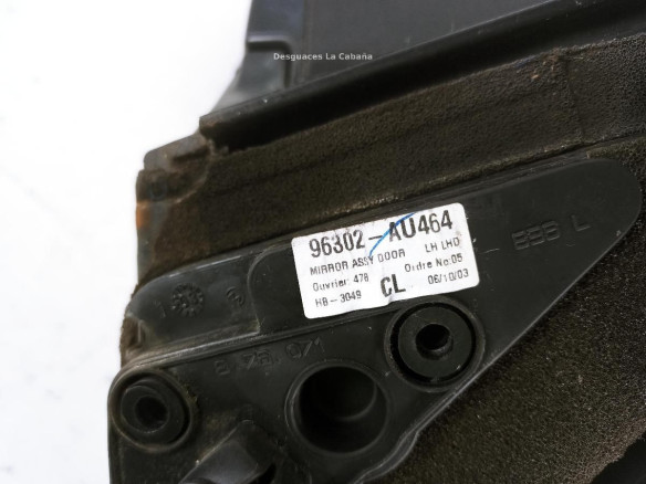 96302AU464 ESPEJO IZQ NISSAN PRIMERA (P12)|Desguaces La Cabaña