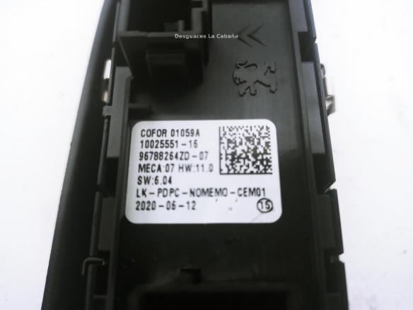 96788264ZD MANDO ELEVALUNAS PUERTA LAT DEL IZQ OPEL CORSA F|Desguaces La Cabaña