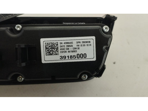 39185000 MANDO CLIMA OPEL CORSA F|Desguaces La Cabaña