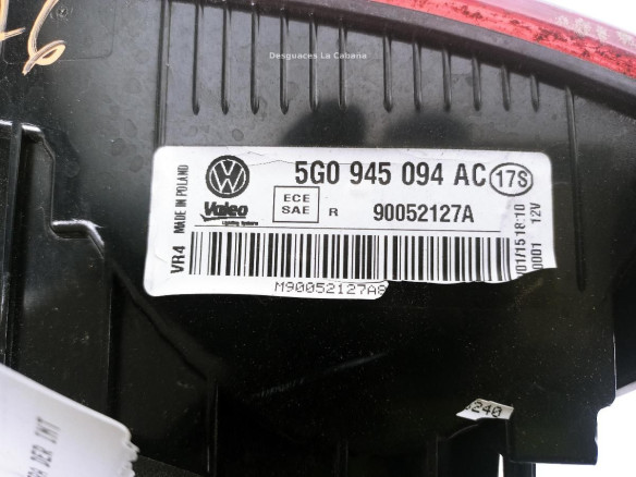PILOTO TRA DER INT VW GOLF VII (5G1, BQ1, BE1, BE2) |Desguaces La Cabaña