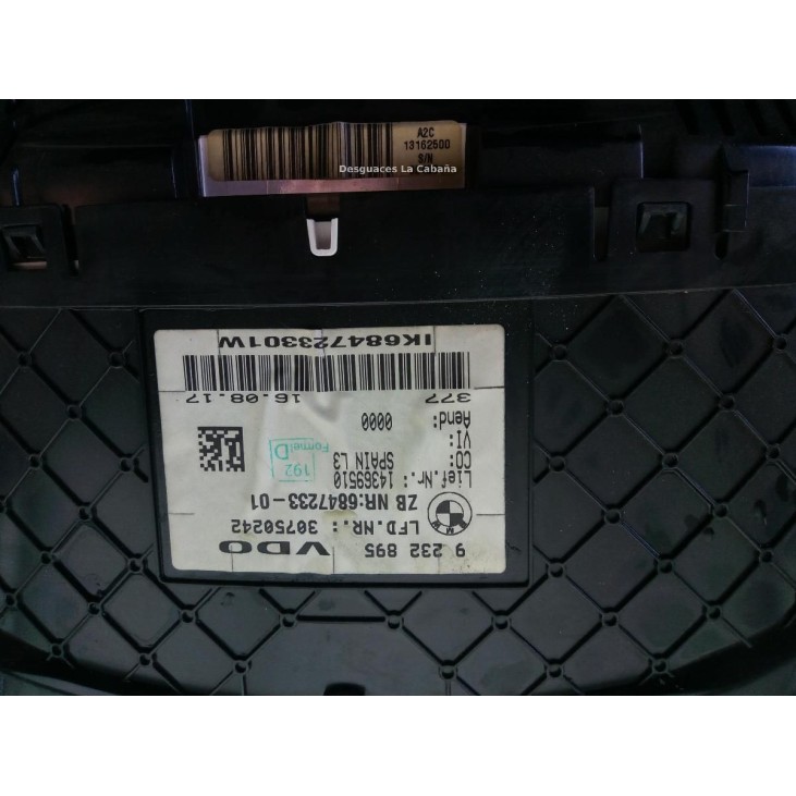  IK684723301W CUADRO INSTRUMENTOS BMW 3 Gran Turismo (F34) |Desguaces La Cabaña