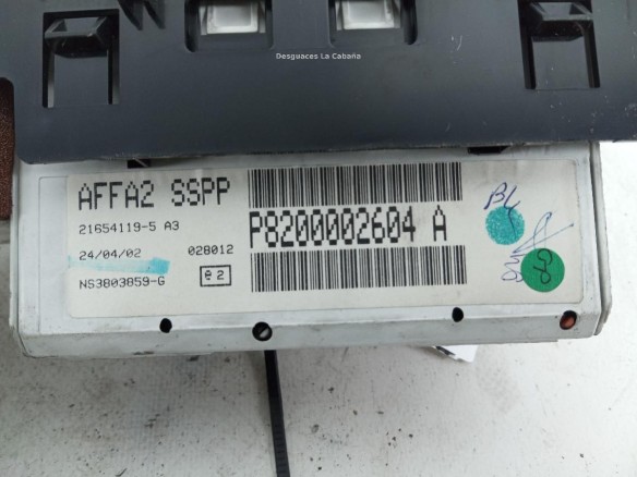 8200002604A DISPLAY RENAULT LAGUNA II (BG0/1_) |Desguaces La Cabaña