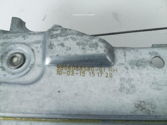 9806088580 ELEVALUNAS PUERTA LAT TRA DER PEUGEOT 2008|Desguaces La Cabaña