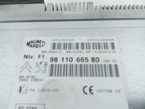 9811066580 MODULO RADIO PEUGEOT 2008|Desguaces La Cabaña