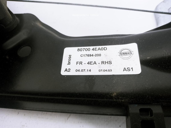 807004EA0D ELEVALUNAS PUERTA LAT DEL DER NISSAN QASHQAI II Todo terreno, cerrada (J11, J11_)|Desguaces La Cabaña