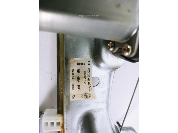 827004EA0A ELEVALUNAS PUERTA LAT TRA DER NISSAN QASHQAI II Todo terreno, cerrada (J11, J11_)|Desguaces La Cabaña