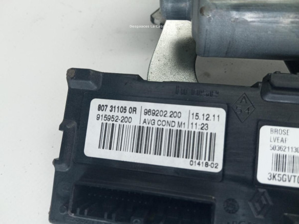 807311050R ELEVALUNAS PUERTA LAT DEL IZQ RENAULT SCÉNIC III (JZ0/1_)|Desguaces La Cabaña