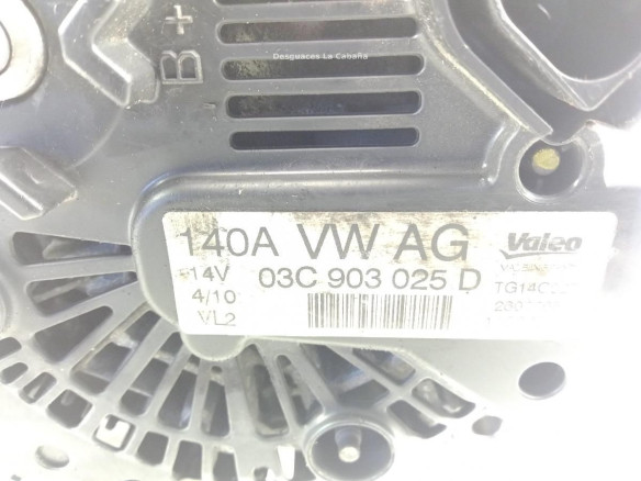03C903025D ALTERNADOR SEAT LEON (1P1) |Desguaces La Cabaña