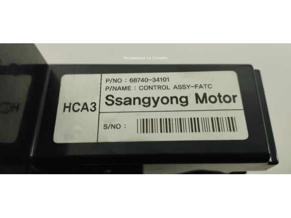 6874034101 MANDO CLIMA SSANGYONG KORANDO (CK)|Desguaces La Cabaña