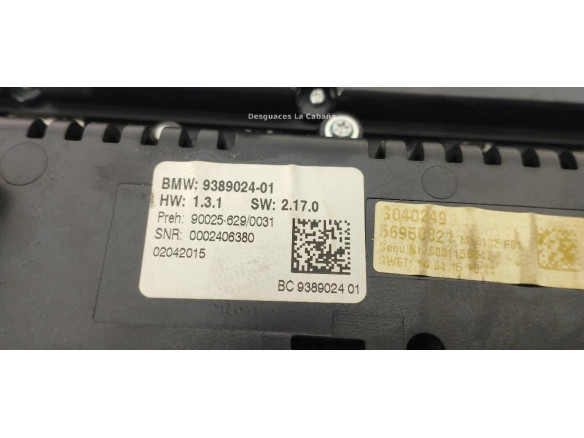 938902401 MANDO CLIMA BMW 5 (F10) |Desguaces La Cabaña