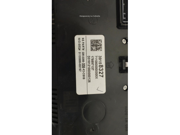 39158327 CUADRO INSTRUMENTOS OPEL INSIGNIA B Grand Sport (Z18)|Desguaces La Cabaña