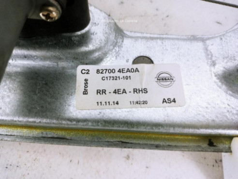 827004EA0A ELEVALUNAS PUERTA LAT TRA DER NISSAN QASHQAI II Todo terreno, cerrada (J11, J11_)|Desguaces La Cabaña