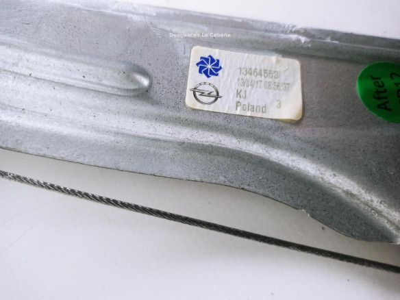 13464553 ELEVALUNAS PUERTA LAT TRA DER OPEL INSIGNIA B Grand Sport (Z18)|Desguaces La Cabaña