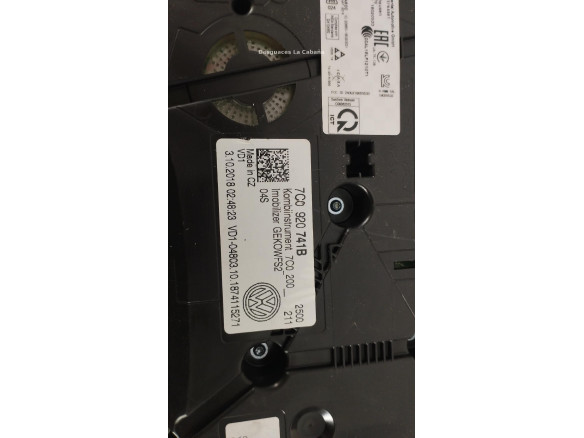 7C0920741B CUADRO INSTRUMENTOS VW CRAFTER Caja/Chasis (SZ_)|Desguaces La Cabaña
