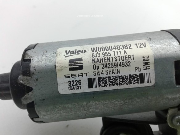 6J3955711A MOTOR LIMPIAPARABRISAS TRA SEAT IBIZA IV SPORTCOUPE (6J1, 6P5) |Desguaces La Cabaña