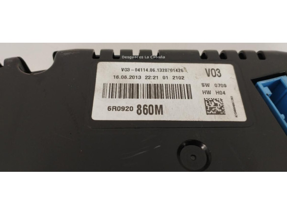 6R0920860M CUADRO INSTRUMENTOS VW POLO (6R1, 6C1)|Desguaces La Cabaña