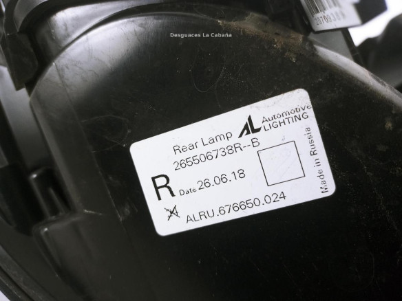265506738R PILOTO TRA DER EXT RENAULT CAPTUR (J5_, H5_)|Desguaces La Cabaña