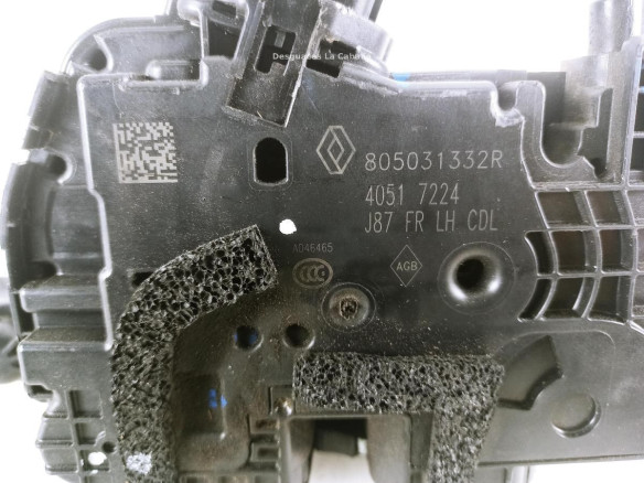 805031332R CERRADURA PUERTA LAT DEL IZQ RENAULT CAPTUR (J5_, H5_)|Desguaces La Cabaña