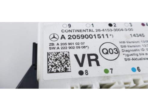 A2059001511 ELEVALUNAS PUERTA LAT DEL DER MERCEDES BENZ CLASE C (W205)|Desguaces La Cabaña