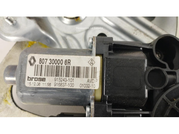 807300006R ELEVALUNAS PUERTA LAT DEL DER RENAULT MEGANE III Coupé (DZ0/1_)|Desguaces La Cabaña