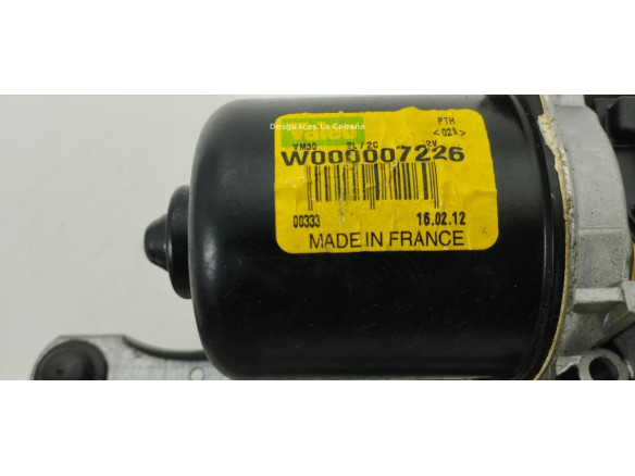 000007226 MOTOR LIMPIAPARABRISAS DEL RENAULT MEGANE III Grandtour (KZ0/1)|Desguaces La Cabaña