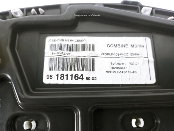 9818116480 CUADRO INSTRUMENTOS CITROEN C-ELYSEE|Desguaces La Cabaña
