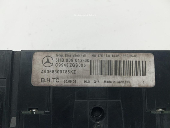 A9068300785KZ MANDO CLIMA MERCEDES BENZ SPRINTER 5-t Furgón (906)|Desguaces La Cabaña