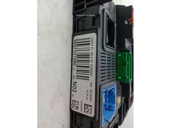 9807531680 CAJA FUSIBLES INTERIOR (BSI) CITROEN C4 CACTUS|Desguaces La Cabaña
