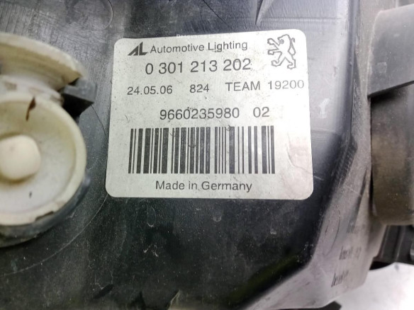 9660235980 FARO DERECHO PEUGEOT 407 (6D_)|Desguaces La Cabaña