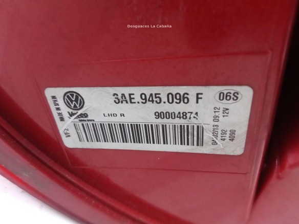 3AE945096F PILOTO TRA DER EXT VW PASSAT (362) |Desguaces La Cabaña