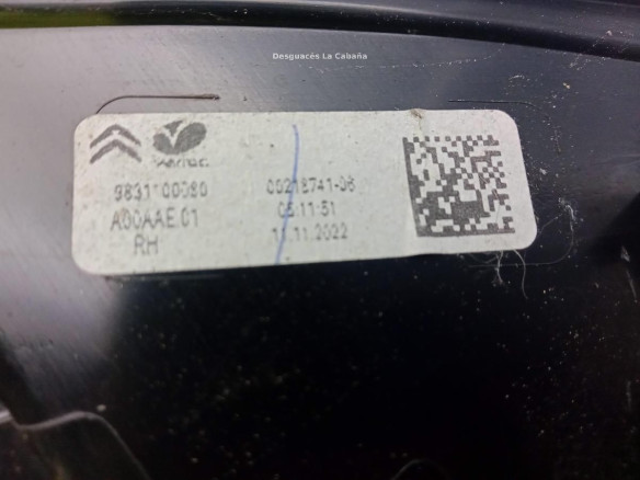  9831100080  PILOTO TRA DER EXT CITROEN C4 III (BA_, BB_, BC_)|Desguaces La Cabaña