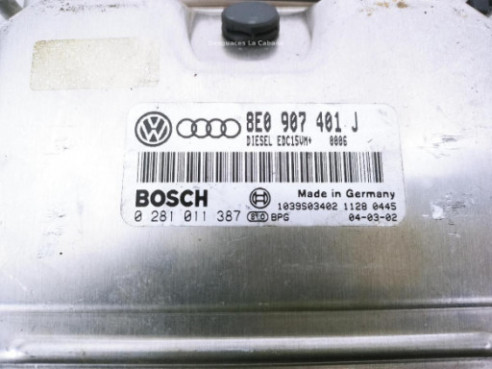 8E0907401J,0281011387, CENTRALITA MOTOR AUDI SinValor|Desguaces La Cabaña