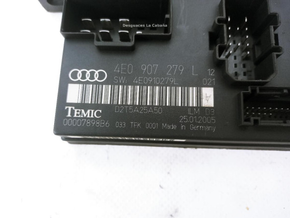 4E0907279L, CENTRALITA MOTOR AUDI A8 (4E2, 4E8)|Desguaces La Cabaña