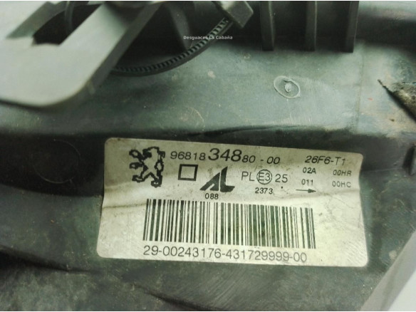 9681834880 FARO IZQUIERDO PEUGEOT 307 SW (3H)|Desguaces La Cabaña