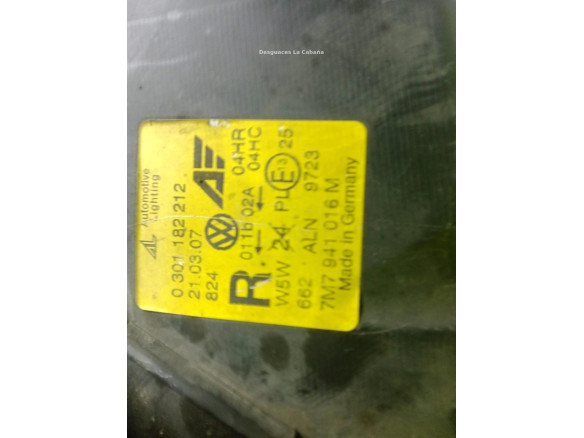  7M7941016M FARO DERECHO SEAT ALHAMBRA (7V8, 7V9)|Desguaces La Cabaña