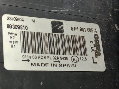  5P1941005A FARO IZQUIERDO SEAT TOLEDO III (5P2)|Desguaces La Cabaña