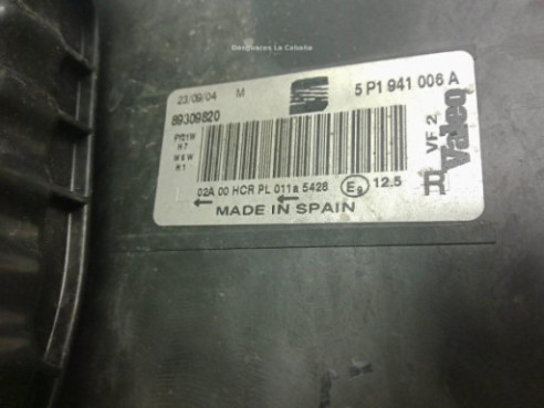  5P1941006A FARO DERECHO SEAT TOLEDO III (5P2)|Desguaces La Cabaña