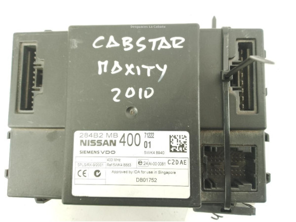  284B2MB400 5WK48940 MODULO ELECTRONICO NISSAN CABSTAR|Desguaces La Cabaña