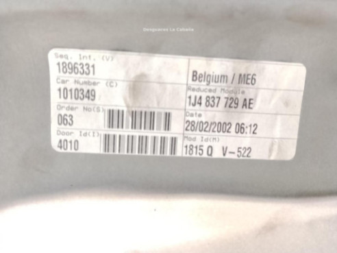   ELEVALUNAS PUERTA LAT DEL IZQ VW GOLF IV (1J1)|Desguaces La Cabaña