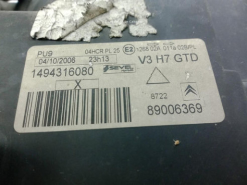  1494316080 FARO IZQUIERDO CITROEN C8 (EA_, EB_)|Desguaces La Cabaña