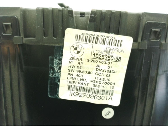 62109316127 CUADRO INSTRUMENTOS BMW X1 (E84)|Desguaces La Cabaña